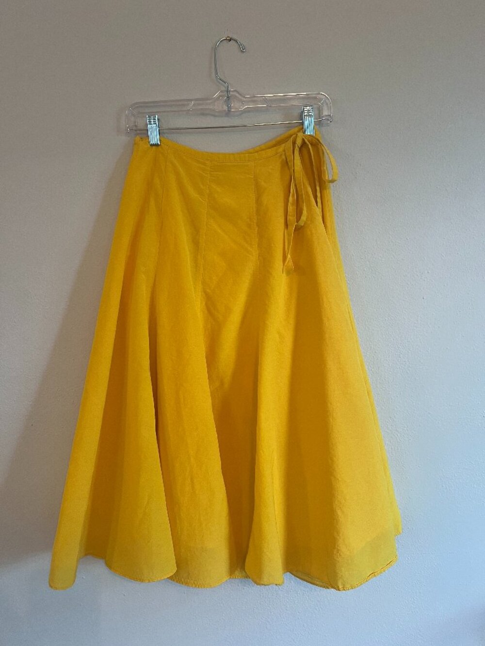 Ann Taylor Yellow A-Line Maxi Wrap Skirt, Size 2